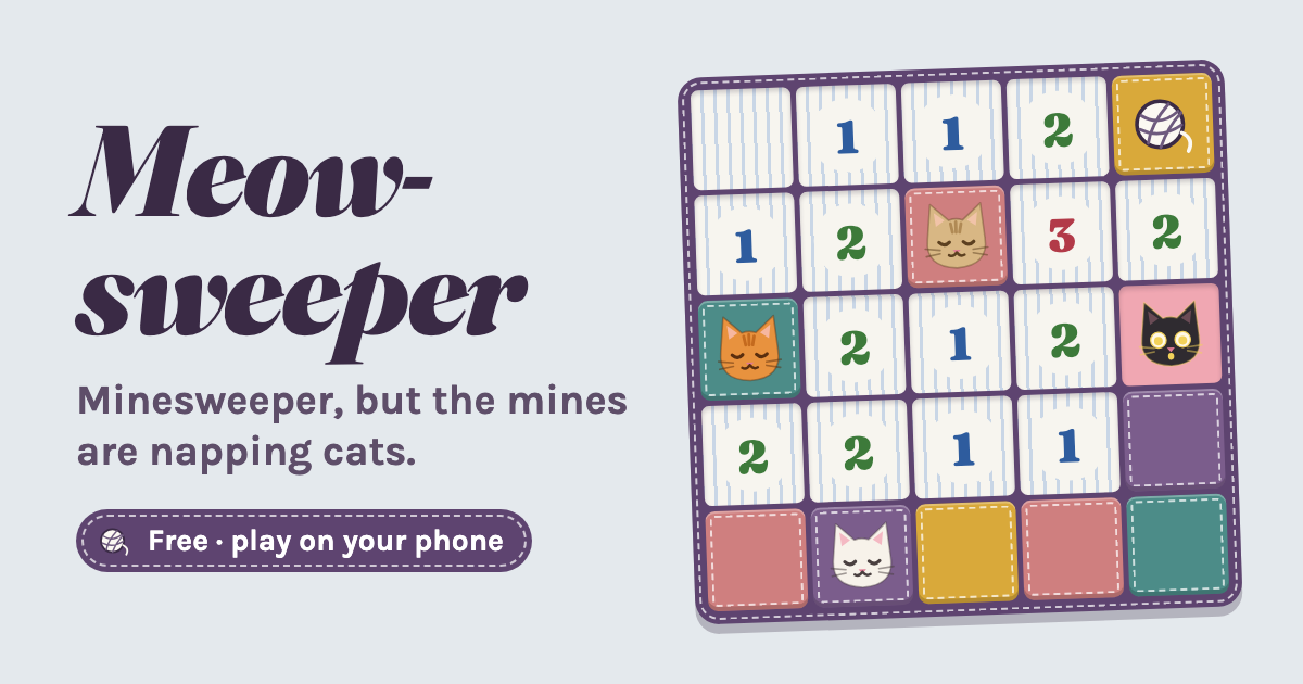 Meowsweeper: a quilt of patches with sleepy cats